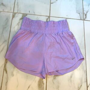 Nike Purple Athletic Shorts Lightweight Dolphin Style High Wait